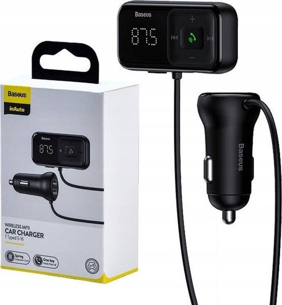 Transmiter FM Baseus Bluetooth MP3 S-16 czarny zdjęcie 1