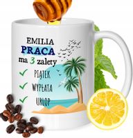 Kubek Dla Emilii Koleżanki Przyjaciółki Prezent Z Nadrukiem Biały 330Ml