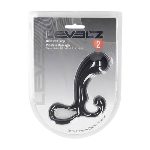 Bulb With Loop Silicone Prostate Massager - M - Black na Arena.pl