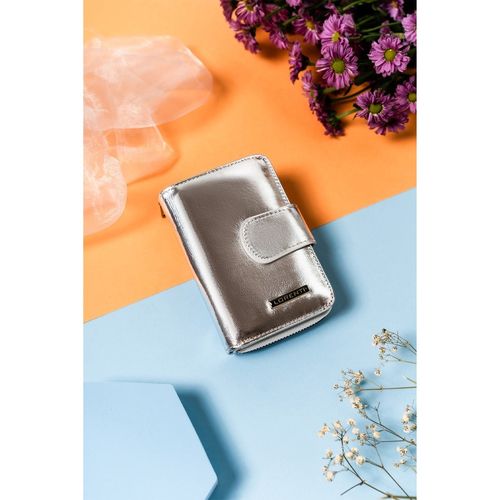 skórzany portfel damski na zatrzask i suwak - lorenti na Arena.pl