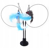 ZABAWKA DLA KOTA PODWÓJNA PRZYSSAWKA RUCHOMA PTAK MYSZKA WĘDKA