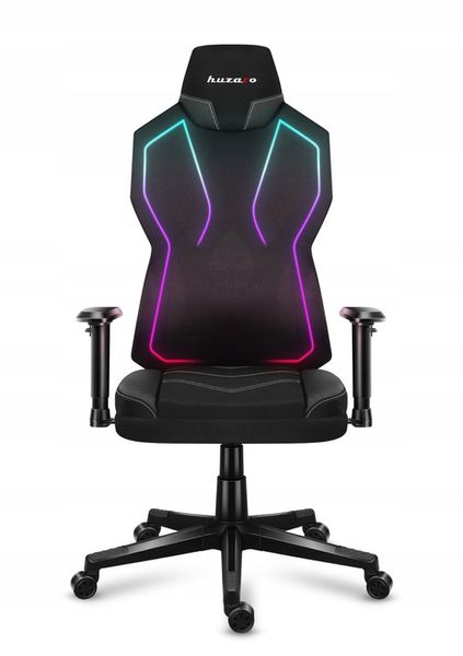 STYLOWY Fotel Gamingowy HUZARO Combat 6.2 Black z Oświetleniem RGB LED zdjęcie 10