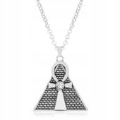 Naszyjnik Amulet Piramida IIluminati Ankh Cross AG