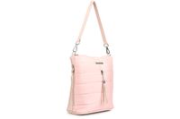 Różowa Damska Torebka pikowana solidna oryginalna frędzel W91