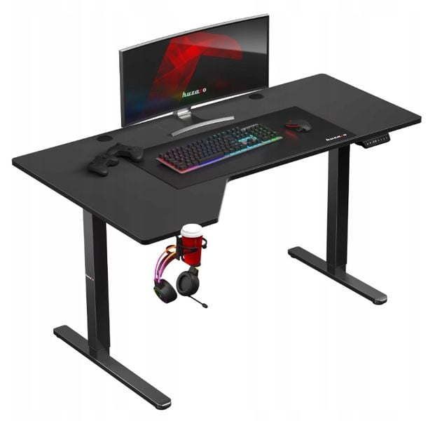 Biurko Gamingowe Elektryczne Regulowane Narożne zdjęcie 1