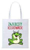Dla Kierownika Prezent Torba Eco Biała Shopper Z Nadrukiem Ze Zdjęciem