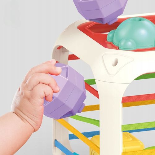 SORTER KLOCKÓW GUMKI ELASTYCZNA MULTI KOSTKA MONTESSORI SENSORYCZNA 7w1 na Arena.pl