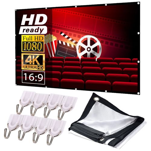 Projektor smart hd 720p 4k rzutnik wifi bluetooth + ekran projekcyjny 100" na Arena.pl