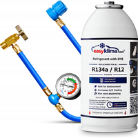 Zestaw Gaz Do Napełniania Klimatyzacji W Aucie R134A Czynnik + WĄŻ PRZEWÓD