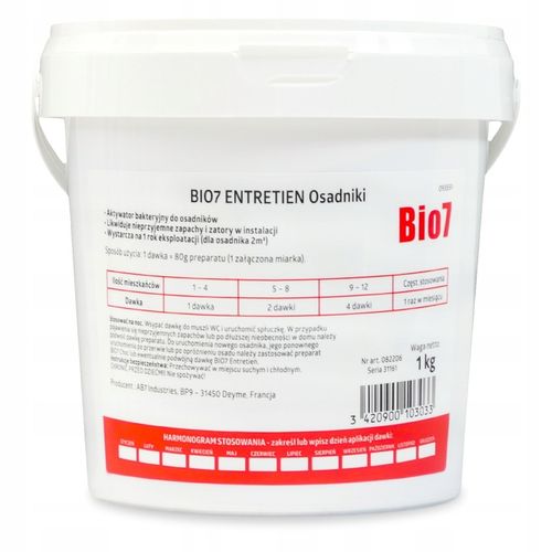 BIO 7 OSADNIKI do SZAMB ECOGENE Bio7 Entretien 1kg Bakterie do na Arena.pl