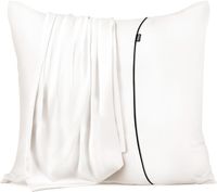 Poszewki Satynowe Zestaw 2 Sztuk 80x80 cm Białe Luksusowe na Poduszki