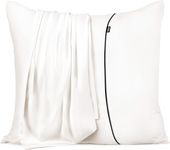 Poszewki Satynowe Zestaw 2 Sztuk 80x80 cm Białe Luksusowe na Poduszki