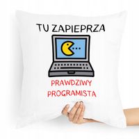 Poduszka Prezent Tu Robi Prawdziwy Programista Z Nadrukiem Ze Zdjęciem