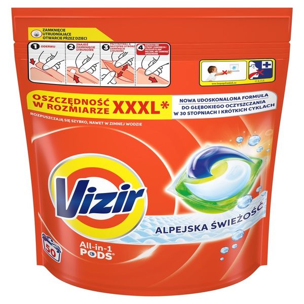 Vizir Alpine Fresh PODS Kapsułki do prania 3x50 prań zdjęcie 2