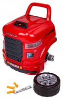 Zestaw Mechanika, Samochód Silnik Do Rozkręcania, Warsztat 61 Elementów, Ciężarówka, Czerwony Truck
