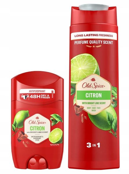 OLD SPICE CITRON ZESTAW DEO SZTYFT 50ml +ŻEL400ml zdjęcie 1