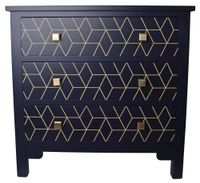 Komoda z trzema szufladami granatowa