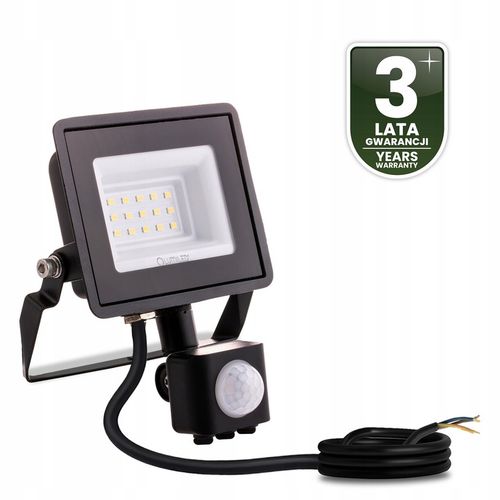 HALOGEN NAŚWIETLACZ LED 10W ZEWNĘTRZNY LAMPA Z CZUJNIKIEM RUCHU na Arena.pl