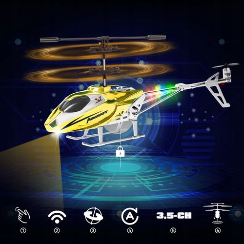 HELIKOPTER ZDALNIE STEROWANY SAMOLOT RC NA PILOT PREZENT ŚMIGŁOWIEC Z LED na Arena.pl