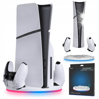 STACJA ŁADUJĄCA PS5 SLIM PODSTAWKA ŁADOWARKA DO PADÓW RGB STOJAK