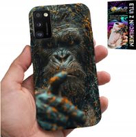 ETUI DO SAMSUNG GALAXY A41 - MAŁPA, MAŁPKA, GORYL, ZWIERZĘTA + SZKŁO