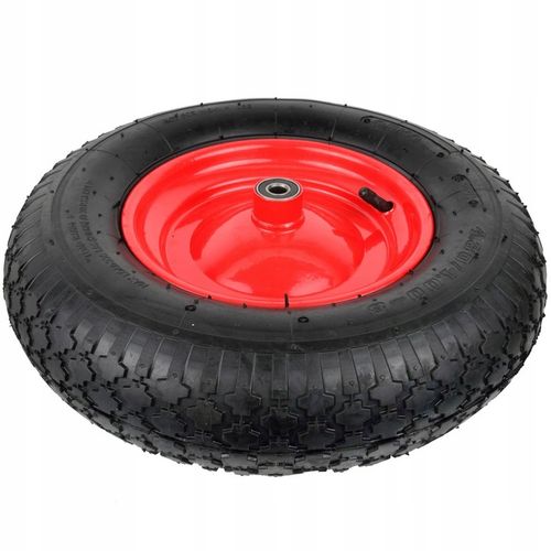 KOŁO KÓŁKO DO TACZKI TACZEK POMPOWANE Z OSIĄ MOCNE Z DĘTKĄ 4.00-8 2PR na Arena.pl