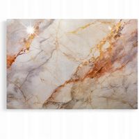 Obraz 120x80 MARMUR abstrakcyjny pomarańczowy srebrny złoty nowoczesny