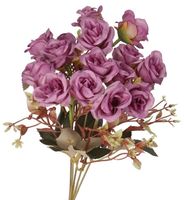 Róża róże bukiet sztuczne kwiaty jak żywe 33cm 5 gałązek