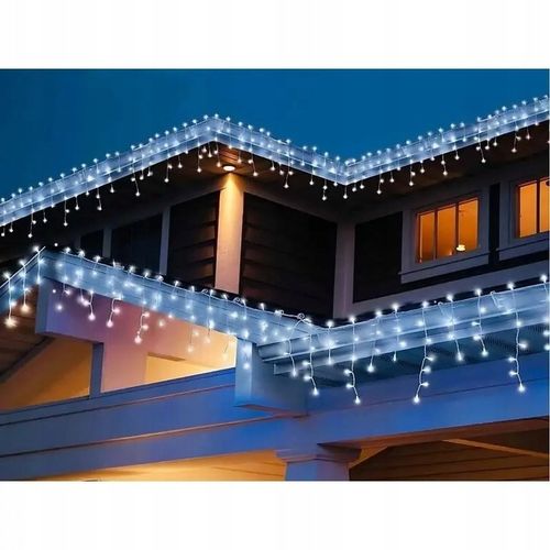 SOPLE LED 300 Zimny Biały+FLASH 14m Kurtyna Świetlna Lampki Zewnętrzne IP44 na Arena.pl