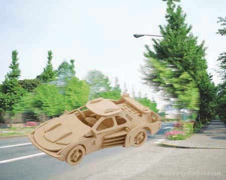 Drewniane Puzzle 3D samochód na Arena.pl