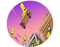 Opłatek na tort Simpsonowie