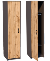 Szafa Wiktoria Sz07 193x45x55 cm Grafit - Dąb Wotan