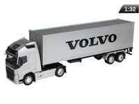 Model 1:32, VOLVO FH, ciągnik srebrny - naczepa srebrna(C32691VOFHS)