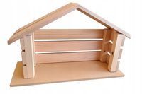 Szopka, stajenka, domek bożonarodzeniowy drewniany baza, święta BEZ FIGUREK