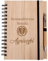 Zestaw Notatnik A5 notes PERSONALIZOWANY GRAWER prezent DLA FARMACEŁTY