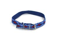 A-066 OBROŻA DLA PSA ROMB METAL 20mm/43-51cm Kolor - Granatowy