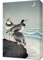 Obraz 40x60cm Snipes at the Shore, Koson Japoński Vintage do Salonu