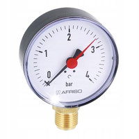 MANOMETR 0-4 bar TARCZA FI 80mm ZŁĄCZE DOLNE PIONOWY DOLNY AFRISO 63562
