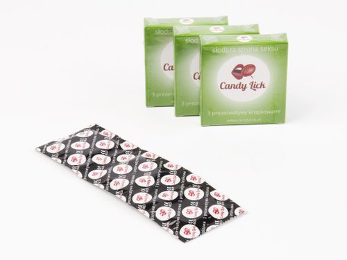 Prezerwatywy Candy Lick kropkowane na Arena.pl