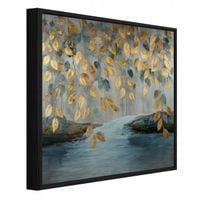 Obraz W Ramie Na Metalu Do Sypialni Salonu Liście 50x50