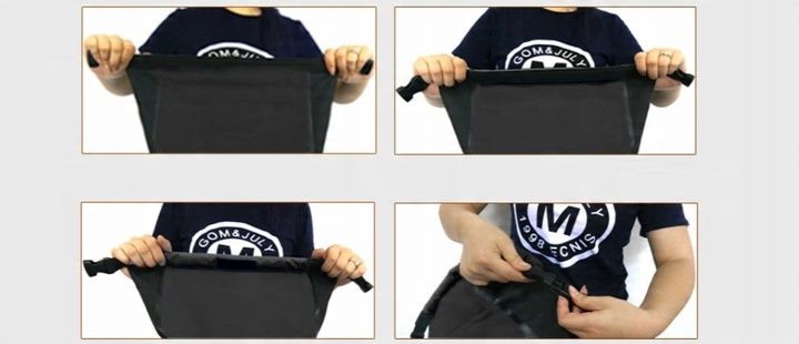 WODOSZCZELNY PLECAK TORBA WOREK WODOOPORNY 25L PODRÓŻNY TURYSTYCZNY CZARNY zdjęcie 6