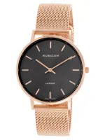 ZEGAREK DAMSKI RUBICON RNBD76 - czarne/rosegold (zr640d)