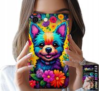 ETUI DO IPHONE 6 / 6S - KWIACISTE WZORY PIESEK PIES JORK PLECKI