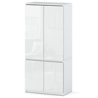 Szafa Nowoczesna Do Sypialni Przedpokoju Posti 80cm Półki Biały Połysk