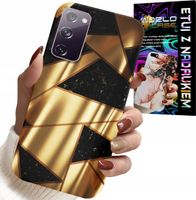 ETUI DO SAMSUNG GALAXY S20 LITE - ZŁOTE ELEGANCKIE WZORY + FOLIA HYDRO