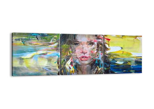 Obraz Na Płótnie - Portret Kobieta - 90X30 Cm - Ca90X30-3473 na Arena.pl
