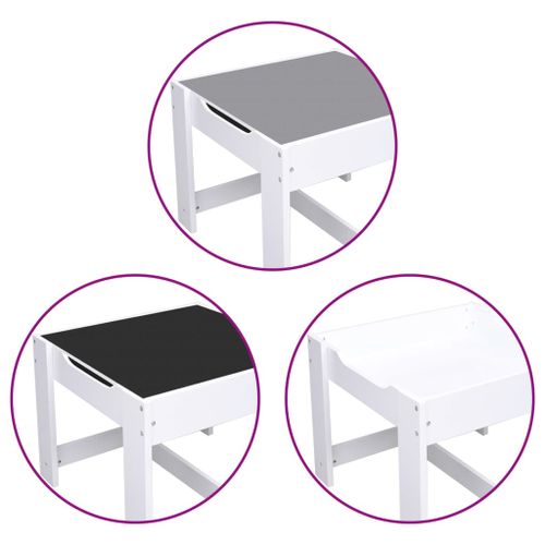 Stolik dla dzieci z 2 krzesłami, biały, MDF na Arena.pl