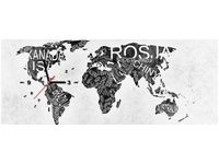 100X40CM ZEGAR MAPA ŚWIATA OBRAZ