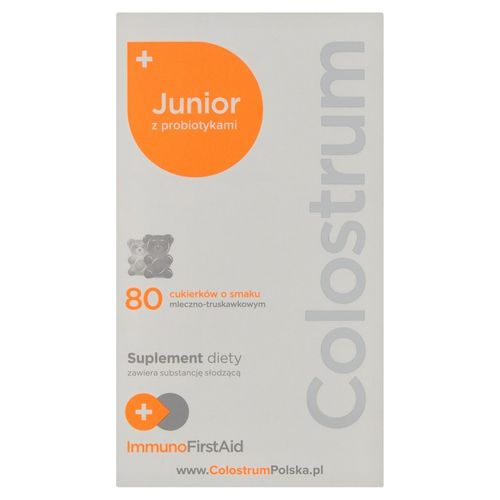 COLOSTRUM JUNIOR Z PROBIOTYKIEM CUKIERKI DLA DZIECI 80 szt. na Arena.pl