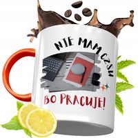 Kubek Pomarańczowy Dla Pracownika Prezent Z Nadrukiem Ze Zdjęciem
